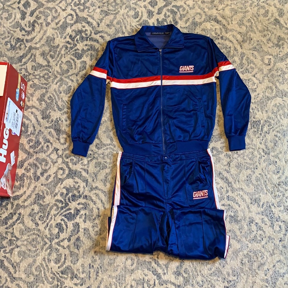 Vintage New York Giants Track Suit Jacket & Pants